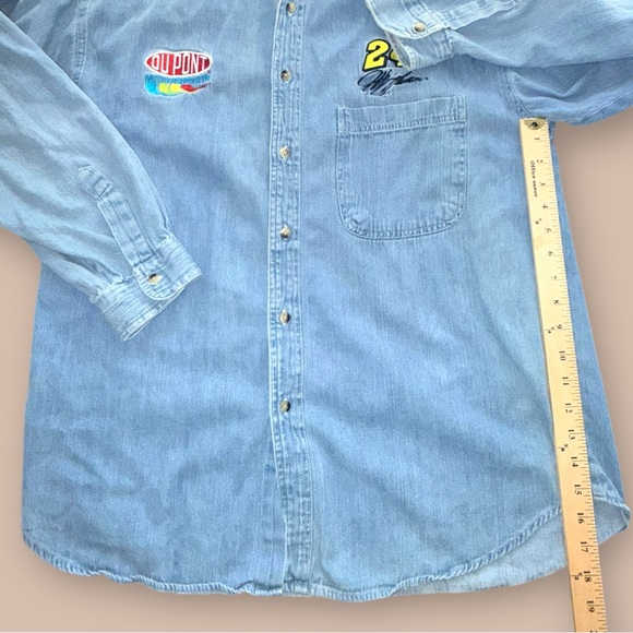 Vintage Jeff Gordon #24 Dupont NASCAR Denim Button Shirt XL Winner’s Circle - Picture 4 of 7